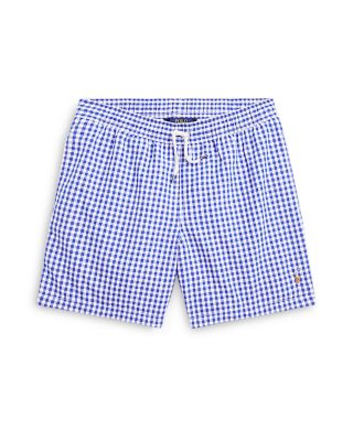 Ralph Lauren - Boys' Traveler Gingham Swim Trunks - Little Kid, Big Kid