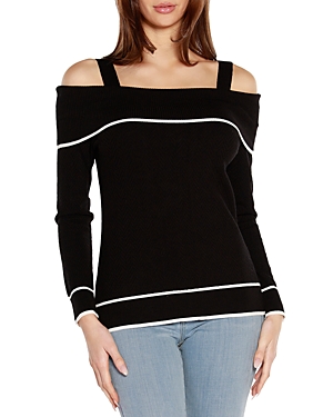 Belldini Long Sleeve Cold Shoulder Sweater