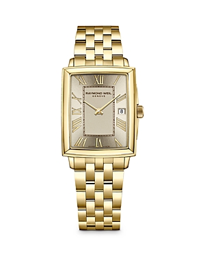 Shop Raymond Weil Toccata Gold-tone Rectangular Watch, 23mm
