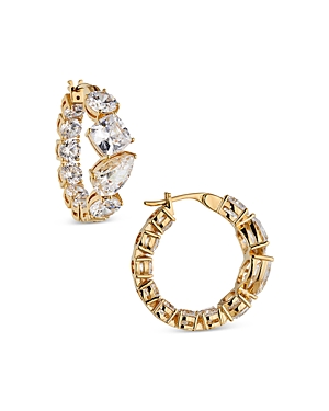 Shop Nadri Invitation Only Cubic Zirconia Chunky Hoop Earrings In Gold/white