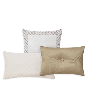 Photos - Other sanitary accessories Waterford Maritana Decorative Pillows, Set of 3 Neutral DPMRTAW253AST 