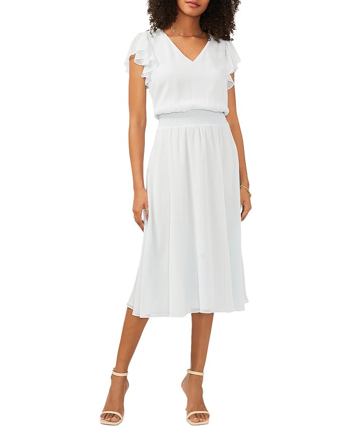 VINCE CAMUTO Flutter Sleeve Midi Dress Bloomingdale's