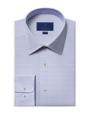 David Donahue - Trim Fit Graphic Check Dress Shirt