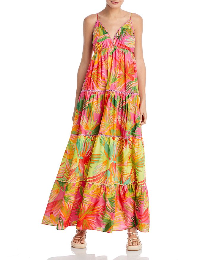 FARM Rio Mixed Painted Birds Cotton Dress | Bloomingdale's