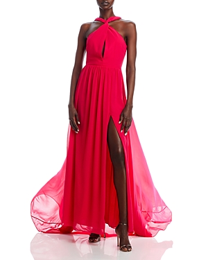 Yaura Foluke Chiffon Maxi Dress In Pink