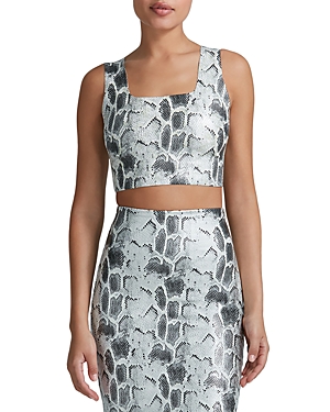 Commando Snakeskin Print Faux Leather Crop Top