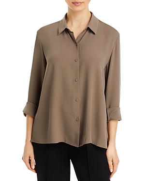 EILEEN FISHER SILK CLASSIC COLLAR SHIRT