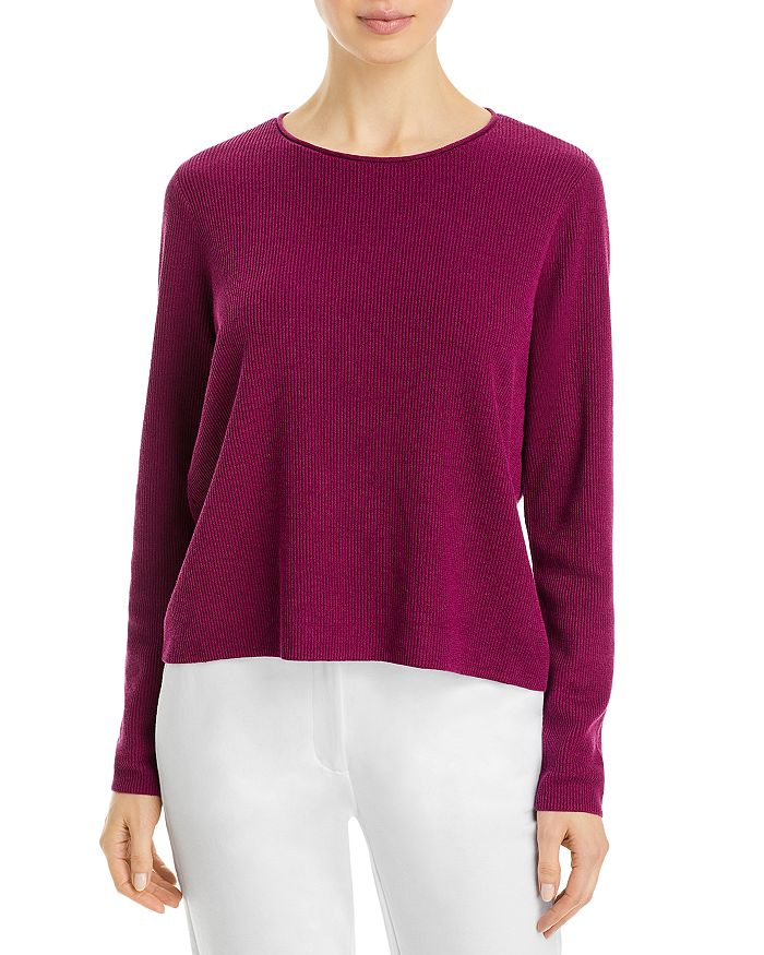 Eileen Fisher Jewel Neck Pullover Sweater Bloomingdale s