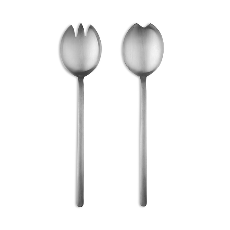 Mepra Due Ice 2 Piece Salad Serving Set In Silver