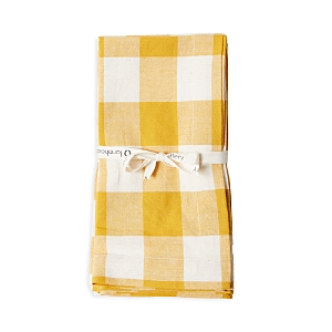 Farmhouse Pottery Farmer's Gingham Napkin, Set Of 4 In Dark Yellow