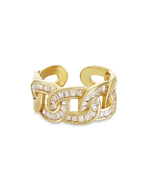 Shop Ettika Sparkling Link Ring In Gold