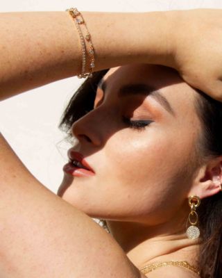 Cubic Zirconia Bracelets, Set of 2