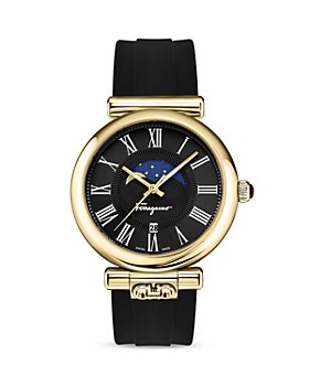 Ferragamo - Ora Moonphase Gold Ion Plated Stainless Steel Strap Watch, 40mm