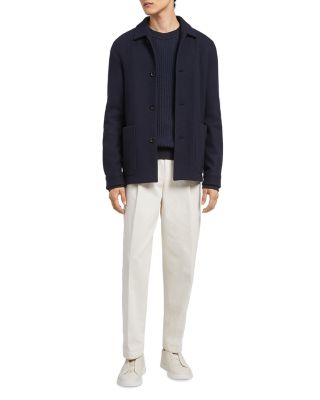 Adolfo Mens Coat Wool Cashmere Blend Gold Label Full Zip