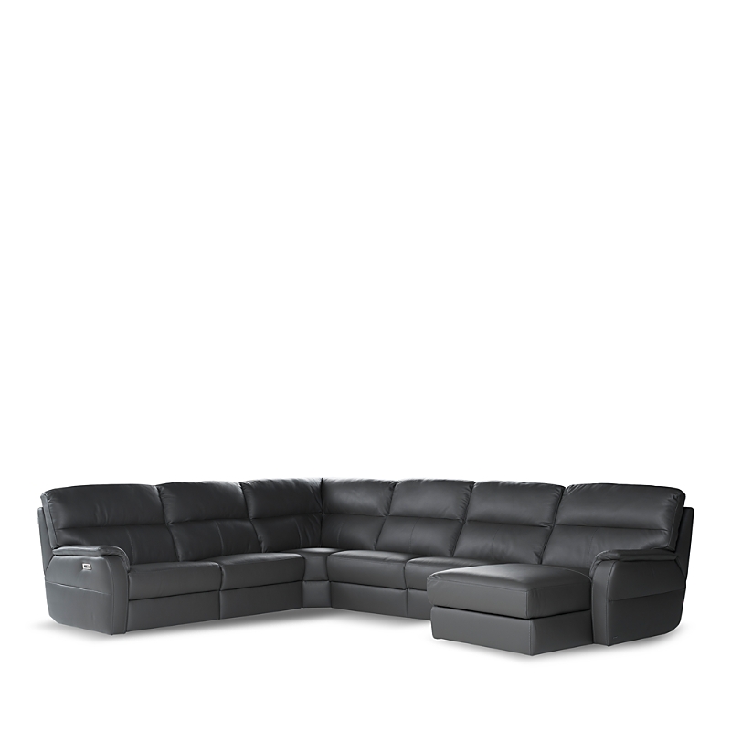 Giuseppe Nicoletti Grazia 6 Piece Reclining Sectional In Torello -bianco Latte