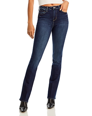 Shop L Agence L'agence Selma Sleek High Rise Baby Bootcut Jeans In Columbia
