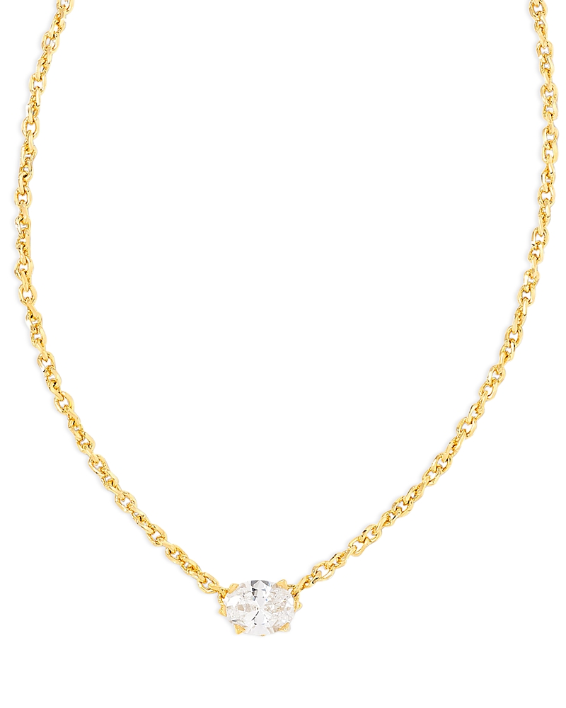 Kendra Scott Cailin Cubic Zirconia Station Necklace In Gold Metal