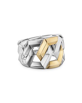 David Yurman - Carlyle Ring in Sterling Silver with 18K Yellow Gold