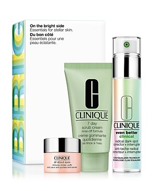CLINIQUE ON THE BRIGHT SIDE BRIGHTENING SKINCARE SET ($74.50 VALUE)