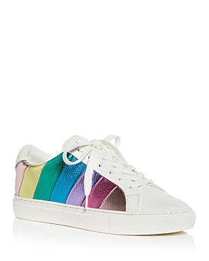 Kurt Geiger Women's Lane Stripe Low Top Sneakers In Open Grey
