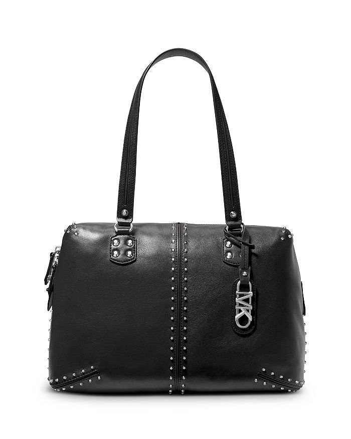 Michael Michael Kors Astor Large Shoulder Tote Bag, Black, Leather