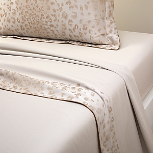 Yves Delorme Tioman Cotton Fitted Sheet, King In Beige