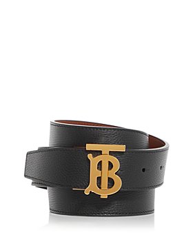 Burberry - Men's Reversible Monogram Plaque Leather Belt