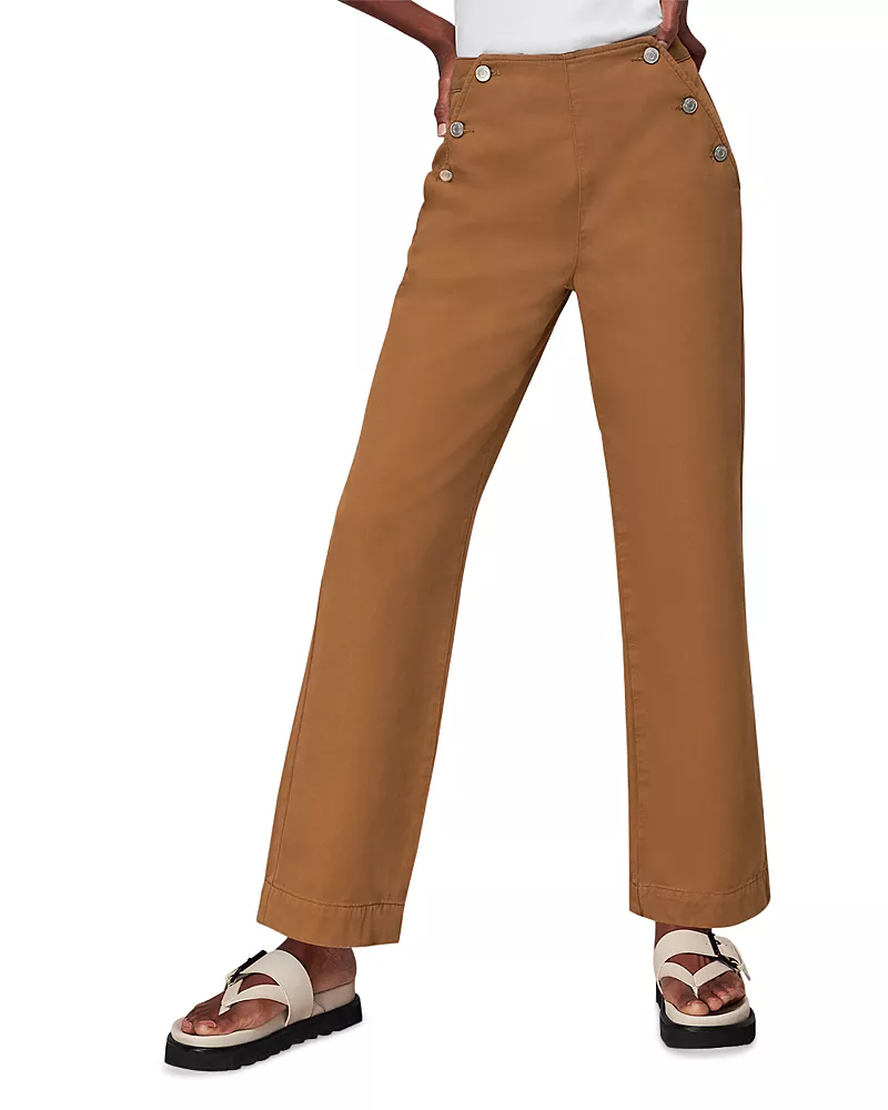 Whistles Emily Cotton Button Front Trousers