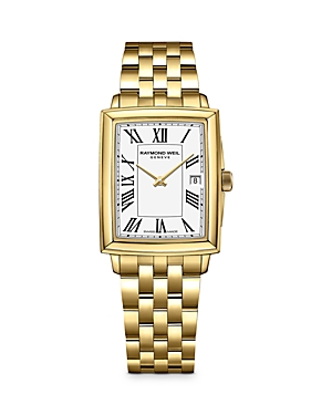 Photos - Wrist Watch Raymond Weil Toccata Gold-tone Rectangular Watch, 23mm White/Gold 5925-P-0 