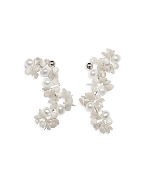 Completedworks Cluster Drop Earrings In White