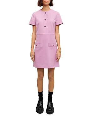 Maje Short Straight Dress In Parma Violet