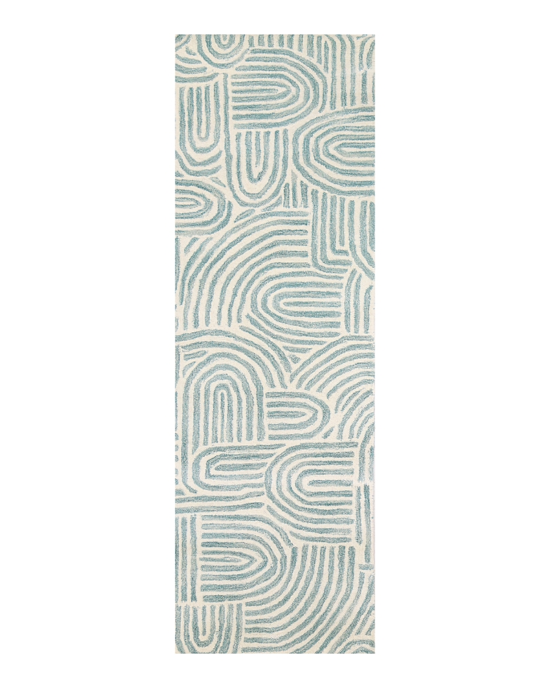 Bashian Chelsea St283 Runner Area Rug, 2'6 X 8' In Ivory/teal