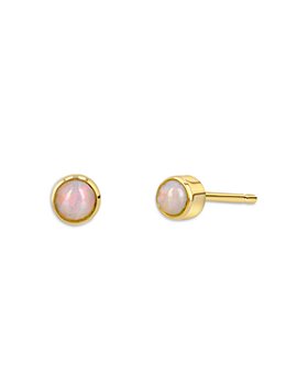 Zoë Chicco - 14K Yellow Gold and Opal Bezel Stud Earrings