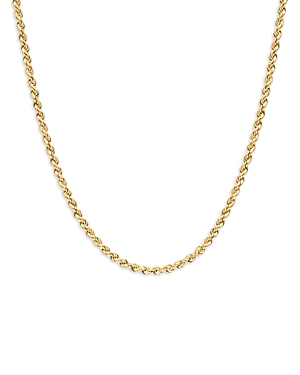 Zoe Chicco 14K Yellow Gold Heavy Metal Rope Link Chain Necklace, 16