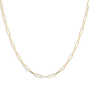 Zoe Chicco 14K Yellow Gold Heavy Metal Small Paperclip Link Chain Necklace, 16