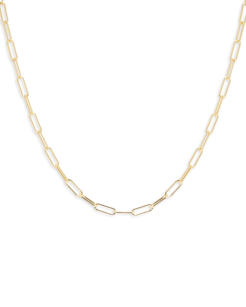 Zoe Chicco 14K Yellow Gold Heavy Metal Small Paperclip Link Chain Necklace, 16