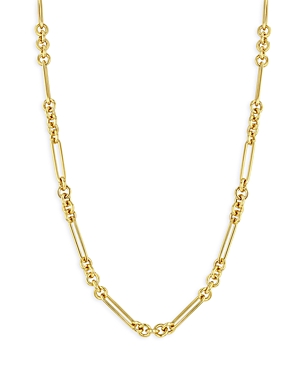 ZOË CHICCO 14K YELLOW GOLD PAPERCLIP & ROLO MIXED LINK CHAIN NECKLACE, 16-18