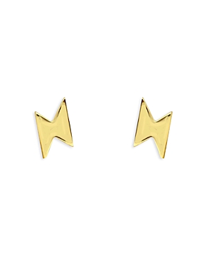 Rachel Reid 14K Yellow Gold Lightning Bolt Stud Earrings