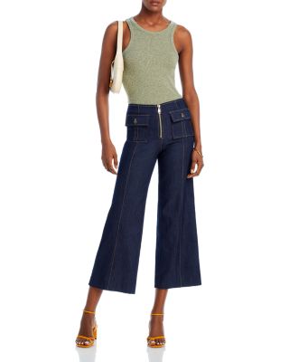 Cropped Azure Jeans in Indigo