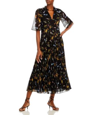 Jason Wu Collection - Pleated Floral Maxi Dress