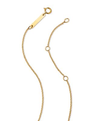 14K Yellow Gold Bezel Diamonds Diamond Open Heart Pendant Necklace, 16-18"