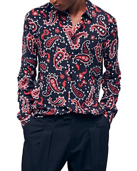 The Kooples - Western Paisley Long Sleeve Button Front Shirt