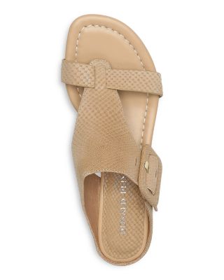 Women's Slip On Buckled Wedge Sandals