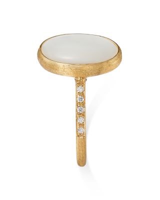 18K Yellow Gold Siviglia Mother of Pearl &amp; Diamond Ring