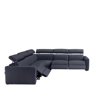 Gemma 5-Piece Power Reclining Leather Sectional