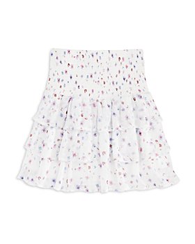 AQUA - Girls' Smocked Floral Skirt