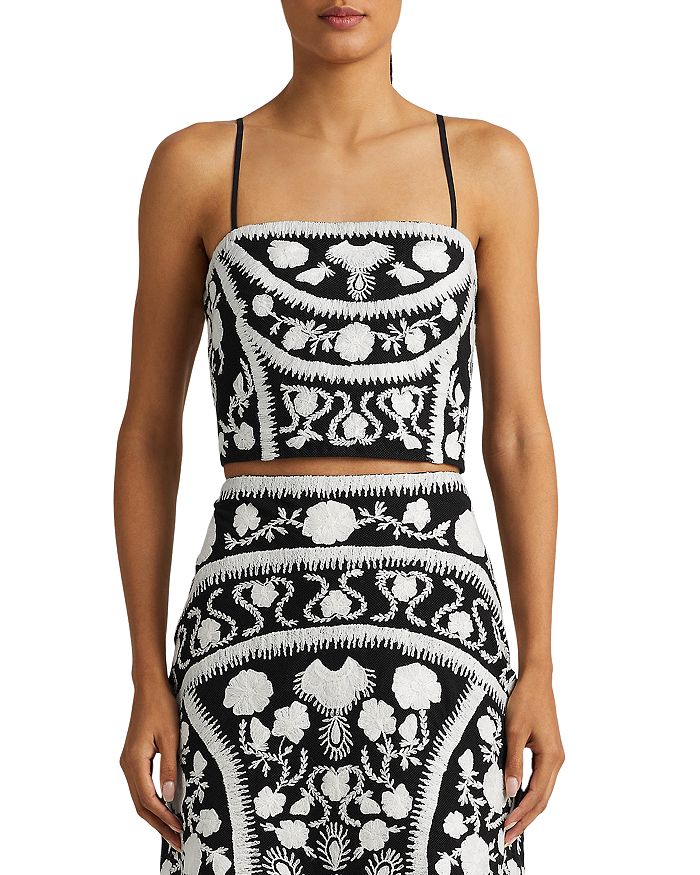 Ralph Lauren Embroidered Sleeveless Blouse Bloomingdale s