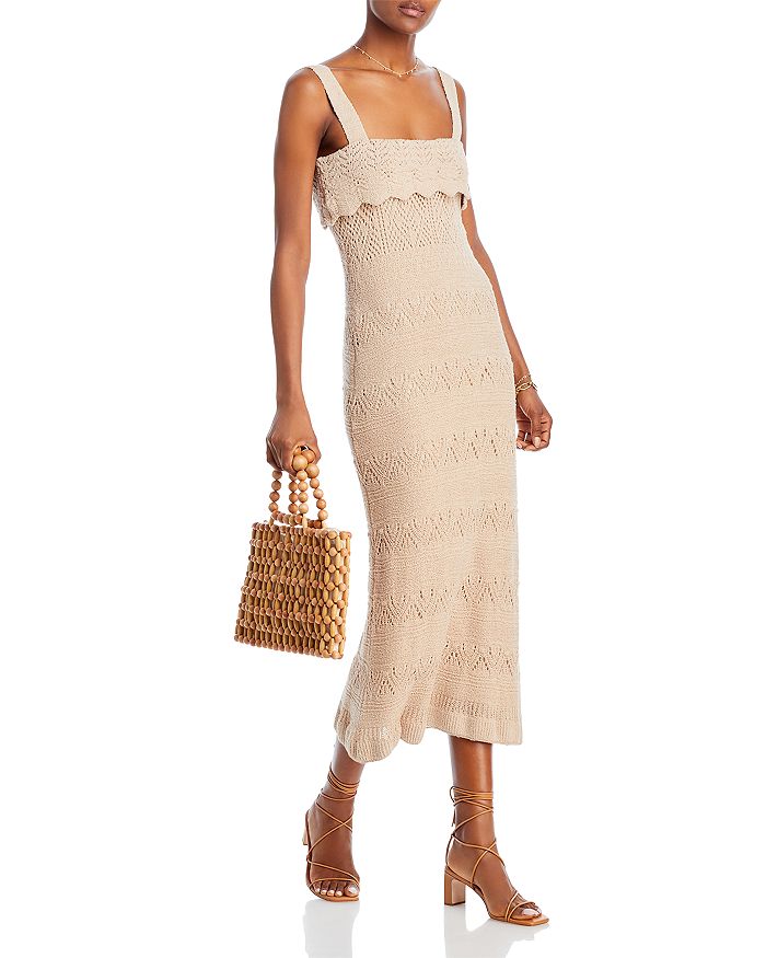 AQUA Crocheted Sleeveless Midi Dress - 100% Exclusive | Bloomingdale's
