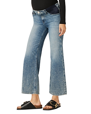Shop Hudson Rosie High Rise Wide Leg Maternity Jeans In Young At Heart