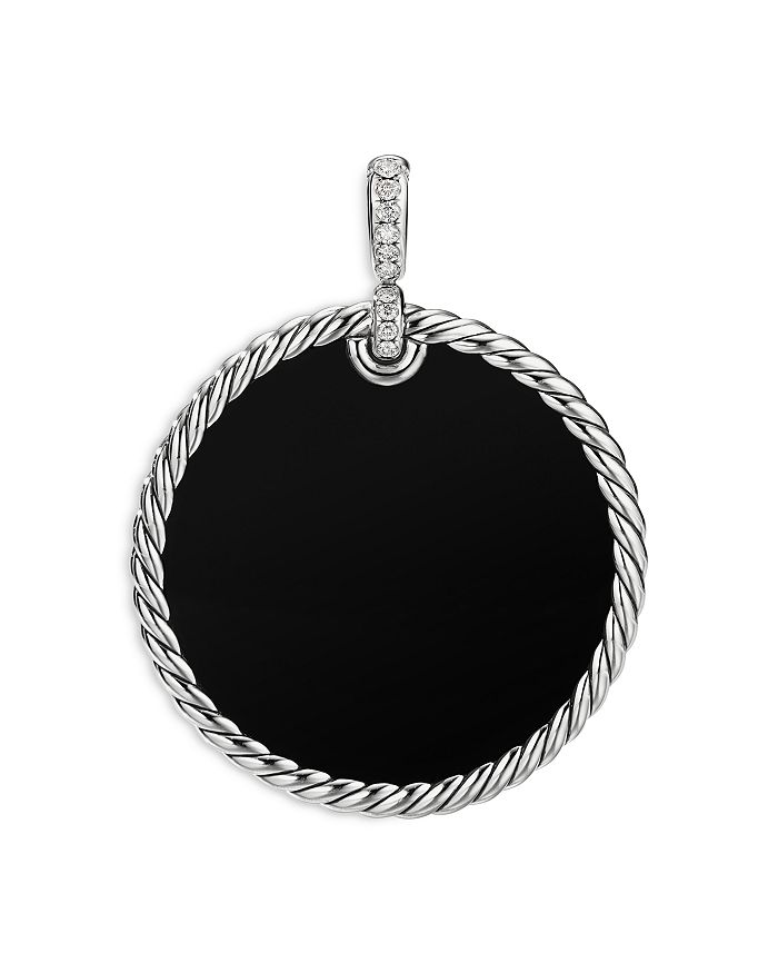 David Yurman - Sterling Silver DY Elements&reg; Black Onyx & Diamond Pendant